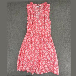 Collective Concepts Floral‎ Dress V-Neck Small Sleeveless Ruffle Trim Sundress